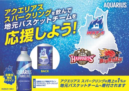 「アクエリアス スパークリング 北東北Bリーグ応援デ