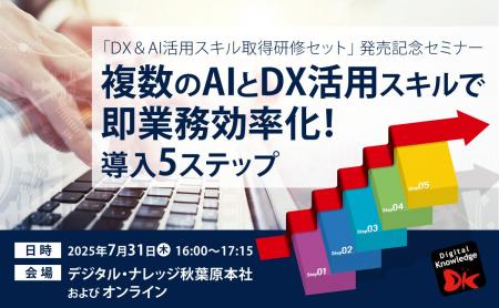DX＆AI活用スキル取得研修セット発売記念セミナー「複