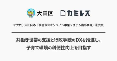オプロ、大田区の「学童保育オンライン申請システム構