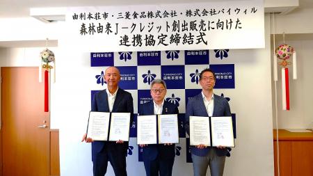 秋田県由利本荘市、バイウィル、三菱食品がJ-クレジッ