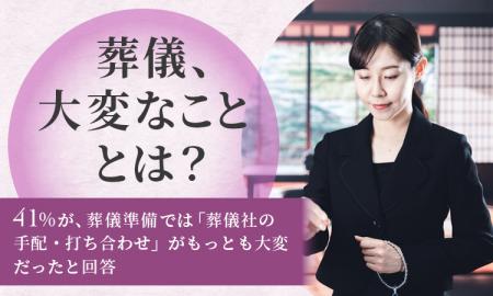 【葬儀、大変なこととは？】41％が、葬儀準備では「葬