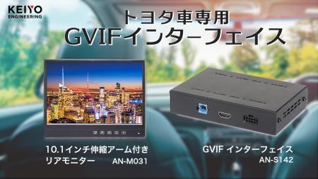 トヨタ車専用GVIFインターフェースと汎用リアモニター