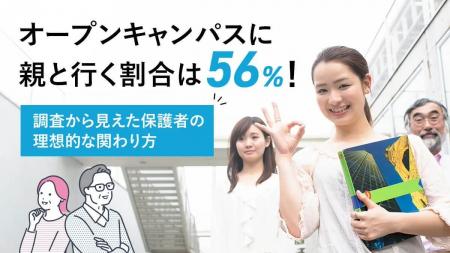 オープンキャンパスに親と行く割合は56％！調査から見