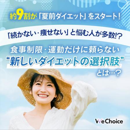 【9割が“夏前ダイエット”を開始】食事制限や運動で限