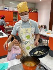 琵琶湖のさかな親子料理教室　長浜市尾上漁港にて、お