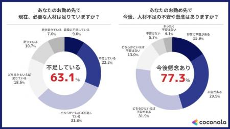国内企業の約8割が将来の「人材不足」を不安視。企業