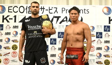 7.13「K-1 DONTAKU」前日計量会見・二大タイトルマッ