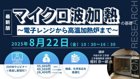 【ライブ配信セミナー】マイクロ波加熱の基礎　～ 電