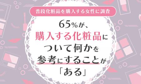 【普段化粧品を購入する女性に調査】65％が、購入する