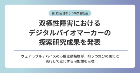 テックドクター、第22回日本うつ病学会総会にて双極性