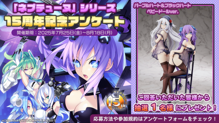 「ネプテューヌ」シリーズ15周年記念アンケート開催！