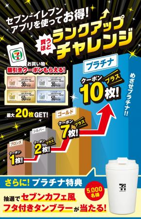 セブン‐イレブンアプリで「買うほどランクアップチャ