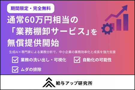 【期間限定・完全無料】通常60万円相当の「業務棚卸サ