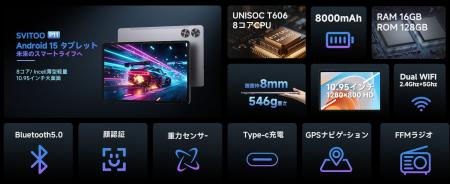 【夏休みセール】SVITOO P11：11 インチ Android 15 