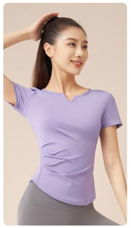 Tシャツ　V字トップス　ヨガ服　ヨガウェア　新規取引