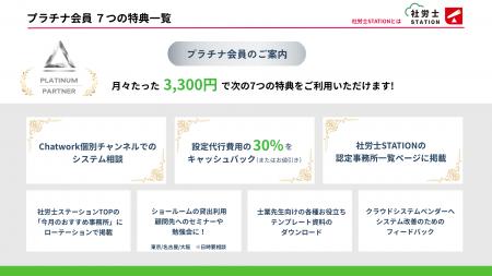 2025年8月1日、社労士STATIONプラチナ会員特典がさら