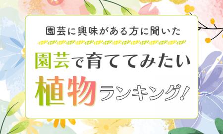 【園芸に興味がある方に聞いた】園芸で育ててみたい植