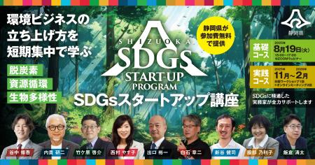 静岡県「ＳＤＧｓスタートアップ講座」募集開始！ 環