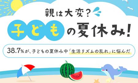 【親は大変？子どもの夏休み！】38.7％が、子どもの夏