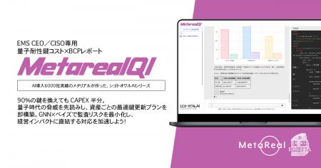【メタリアル・グループ】量子耐性鍵コスト×BCPレポー