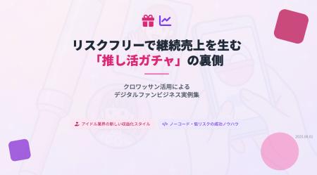 地下アイドル・インフルエンサー向け「推し活ガチャ」
