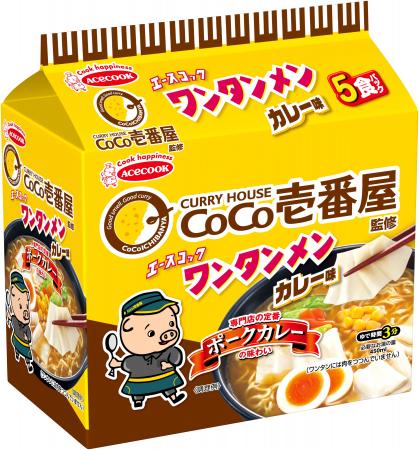 （袋）ワンタンメン　CoCo壱番屋監修　カレー味　5食