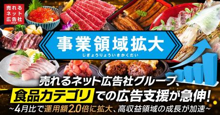 【事業領域拡大】売れるネット広告社グループ、食品カ