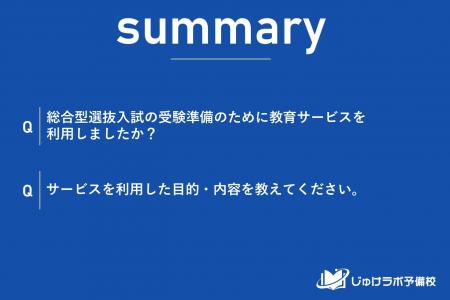 【調査レポート】総合型選抜、教育サービスの利用は少