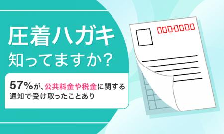 【圧着ハガキ知ってますか？】57％が、公共料金や税金