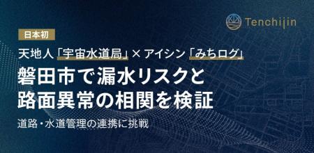 天地人「宇宙水道局」×アイシン「みちログ」で日本初