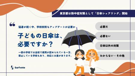 【投票開始】「子どもの日傘は、必要ですか？」Surfvo