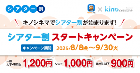 「キノシネマ」がシアター割に仲間入り！【Pontaパス