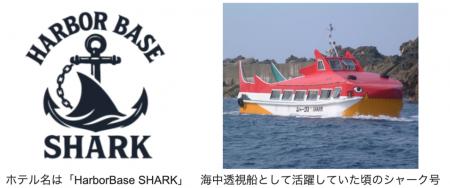 佐渡島で活躍した海中透視船「シャーク号」が宿泊施設