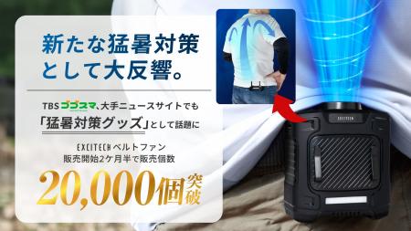 販売開始2ヶ月半で販売個数20,000個突破。真夏のツー
