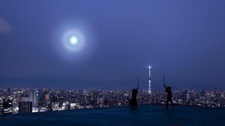 【星のや東京】江戸文化に倣った、月光の下での剣術稽