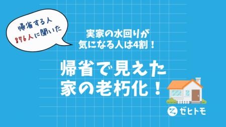 実家の水回りが気になる人は4割！帰省で見えた家の老