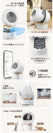 革新的なスマート消臭猫トイレが登場 コピー