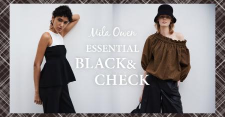 【Mila Owen】秋の新作アイテムから、BLACK&CHECKにフ