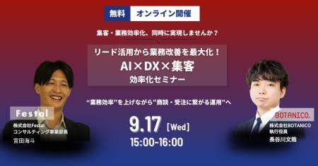 リード活用から業務改善を最大化！AI×DX×集客・効率化