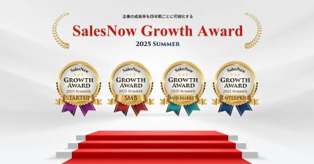 「SalesNow Growth Award 2025 Summer」国内540万社の