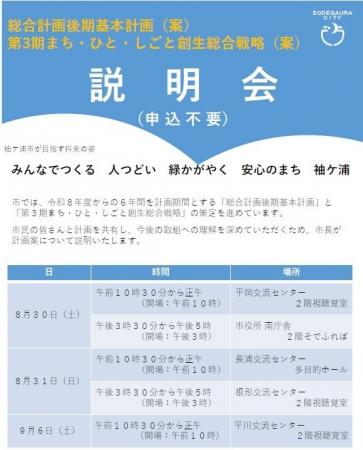 【千葉/袖ケ浦】「総合計画後期基本計画及び第３期ま