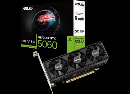ASUSから、GeForce RTX 5060 ロープロファイルトリプ