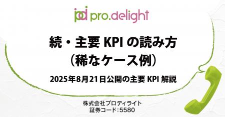 2025年8月21日公開の主要KPIについて解説します（IR n