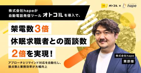 【事例紹介】株式会社hapeが自動電話発信ツール「オト