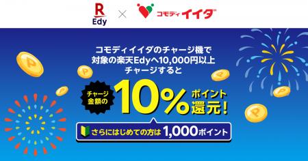 「コモディイイダ」×「楽天Edy」、食品スーパーマーケ