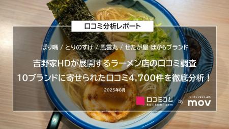 【吉野家HDが展開するラーメン店の口コミ調査】10ブラ