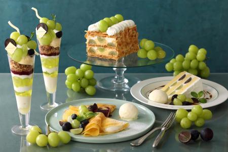 【キハチ カフェ】シャインマスカット×巨峰の新作パフ