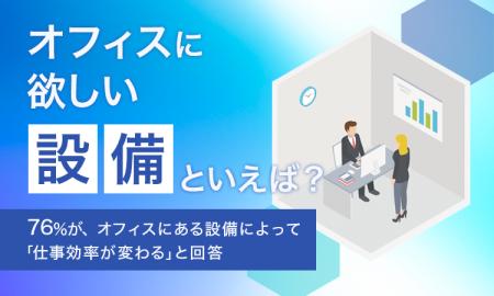 【オフィスに欲しい設備といえば？】76％が、オフィス