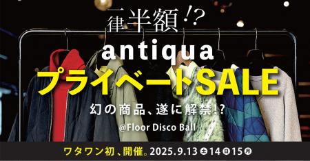 ＼ワタワン史上初！／幻の商品が一律半額!? antiqua「