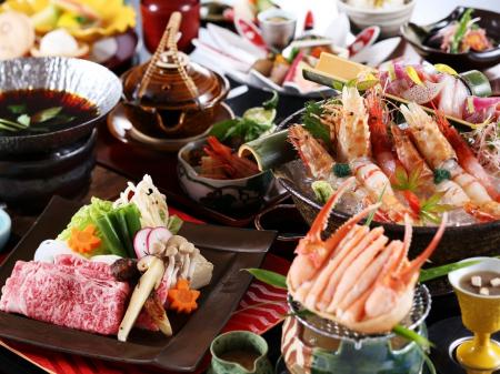 兵庫・湯村温泉「湧泉の宿ゆあむ」、秋の味覚＜香住ガ